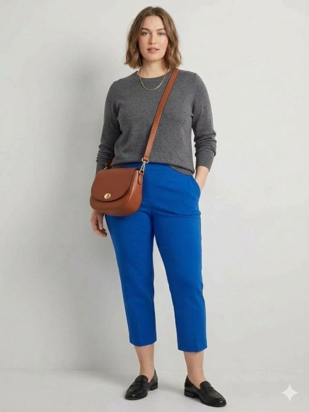Carroll Reed Royal Blue Stretch Ankle Pants Size 14
